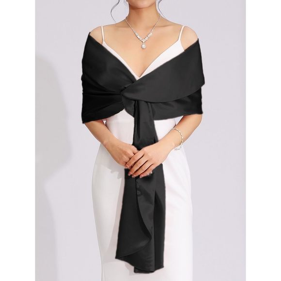 Shawls And Wraps For Evening Dresses Formal Wedding Cape Party Prom Bridal😜 - Picture 6 of 6